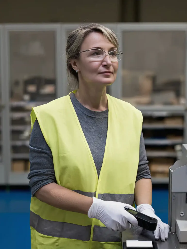 woman working in packing